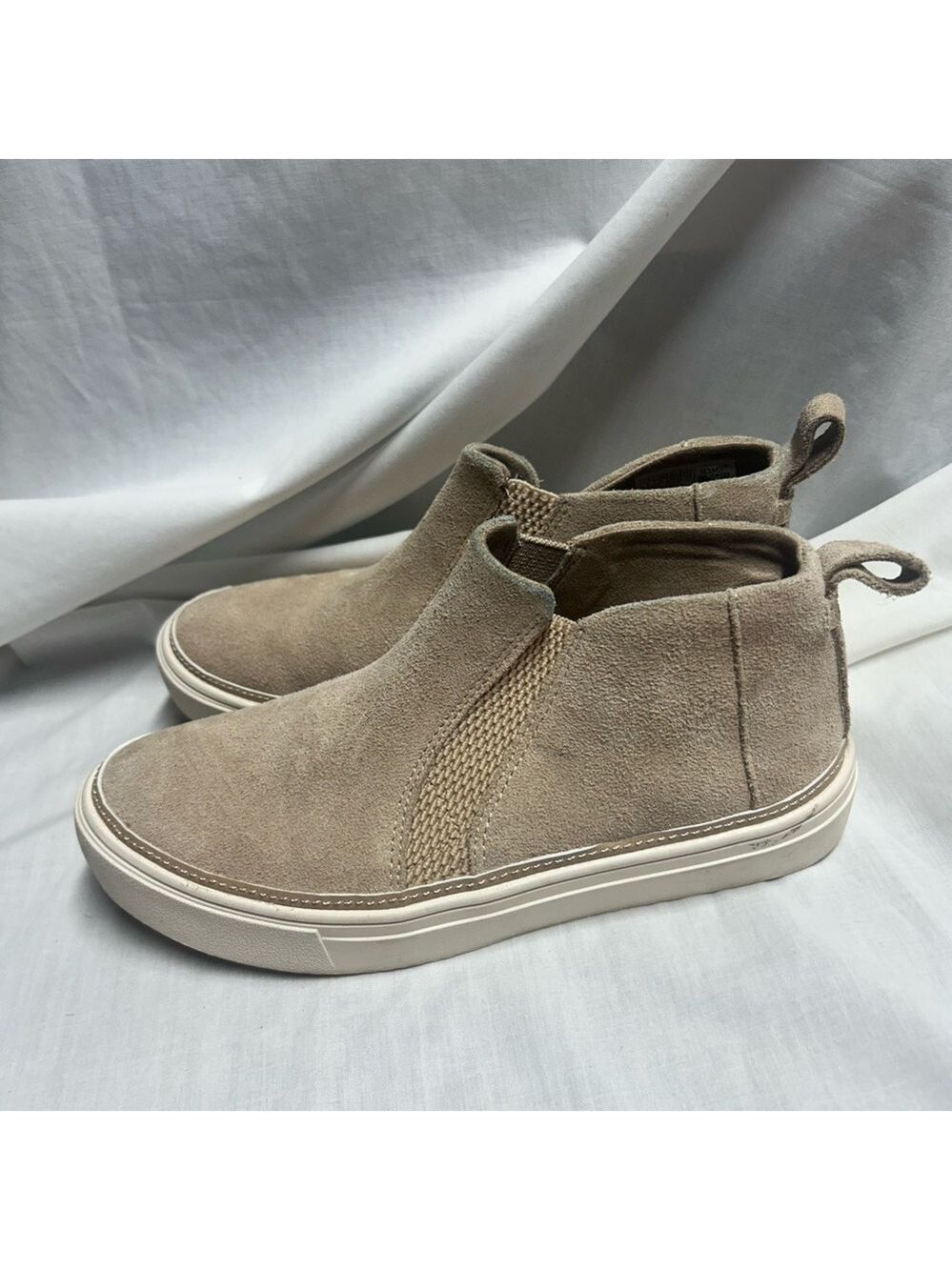 Toms Womens Bryce Beige Suede Slip On Shooties Shoes 6 - Picture 5 of 12